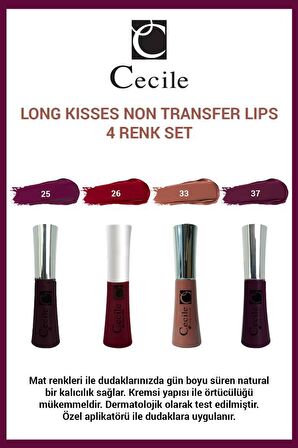 Cecile Long Kisses Lip Gloss Vazgeçilmeyen Klasik Tonlar 25-26-33-37